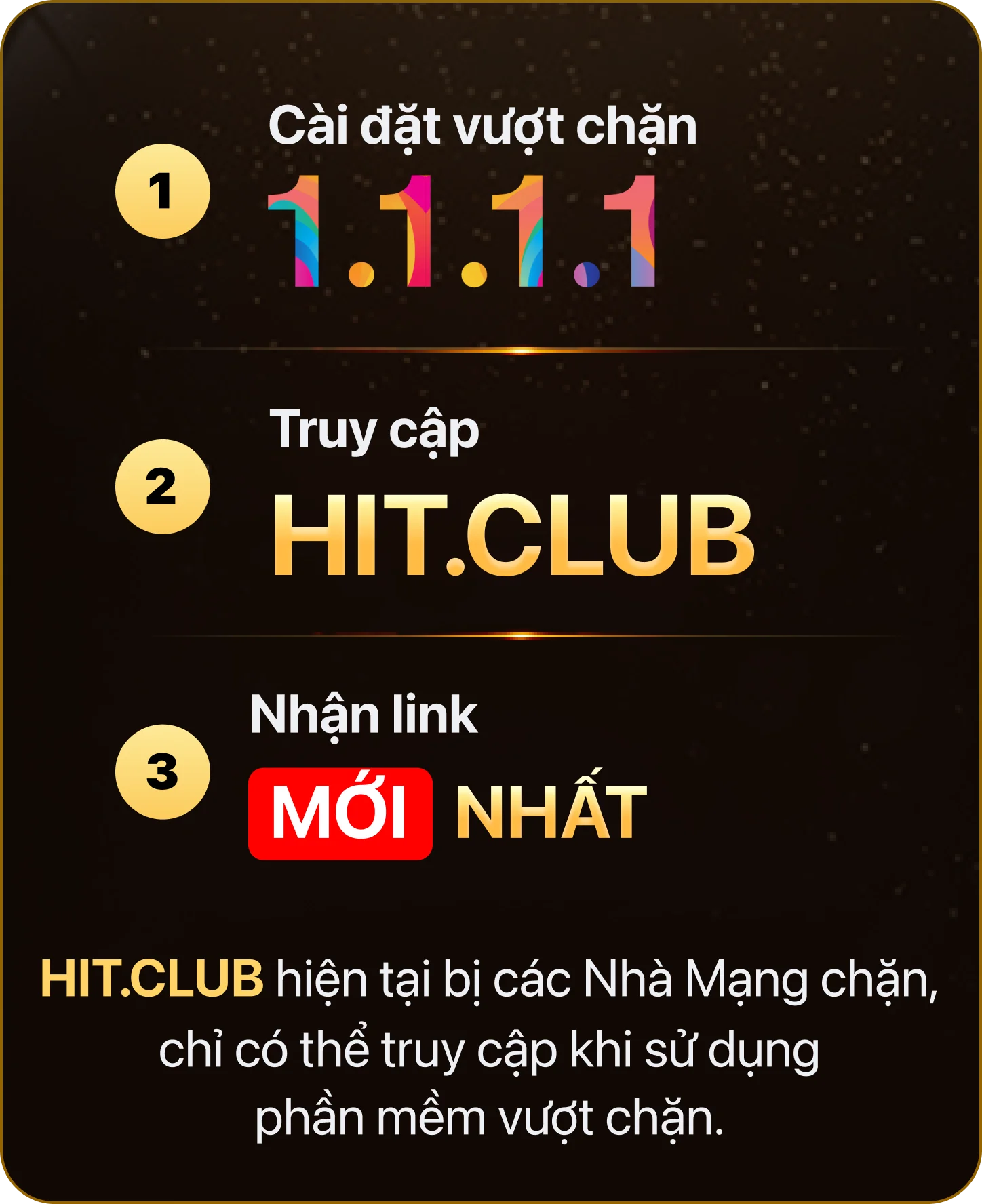 Ba bước truy cập HITCLUB khi nhà mạng chặn
