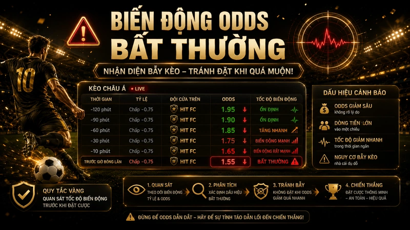 Cách nhận biết biến động odds bất thường trong kèo Châu Á