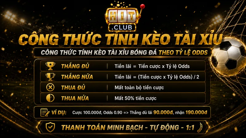Công thức tính Kèo Tài Xỉu bóng đá theo tỷ lệ Odds