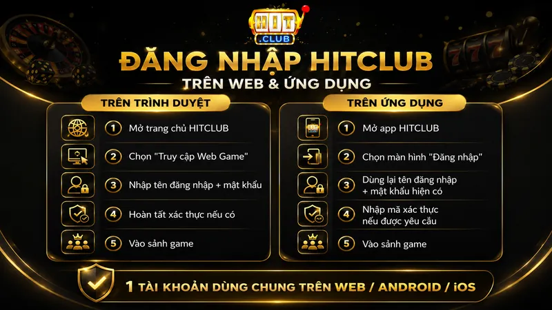 Cách đăng nhập HITCLUB trên trình duyệt Android và iOS bằng cùng một tài khoản